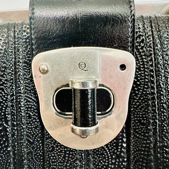 ALEXANDER MCQUEEN NOVAK PAISLEY PATENT LEATHER SATCHEL BAG LIMITED EDITION RARE - Picture 2 of 13